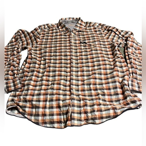 Tommy Bahama Jeans Multicolor‎ Check Long Sleeve Button Shirt Cotton Medium